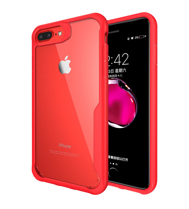 Apple iPHONE 8 Plus / 7 Plus TPU Armor Defense Case (Red)